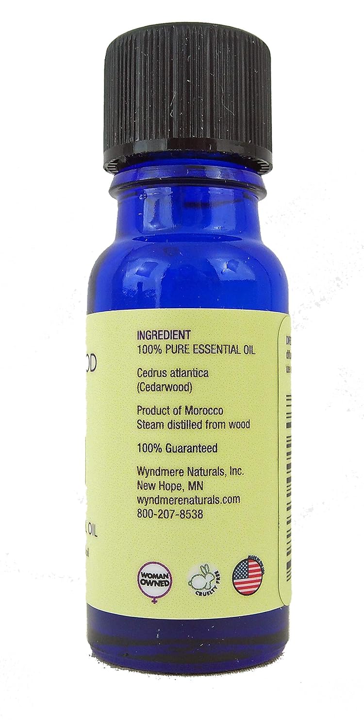 WYNDMERE Naturals Cedarwood Essential Oil, 0.33 FZ