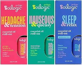 Oilogic Roll-On Essential Oils Set for Pregnant Women - 100% Pure Essential Oil Roller for Pregnancy - Sleep, Comfort, & Wellness Blends Safe for Pregnant Moms, 0.3 Fl Oz (Pack of 3)