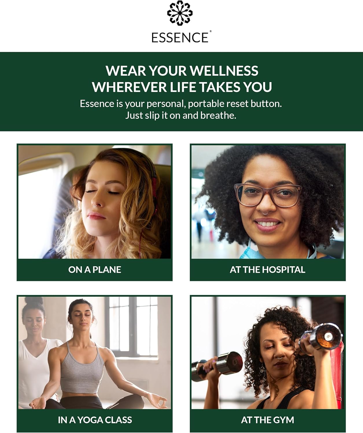 HONÉ Essence Wearable Aromatherapy Nasal Diffuser – Eucalyptus Essential Oil Nose Ring Silicone Inhaler for Stress & Mood Support - Made in USA & Travel-Friendly