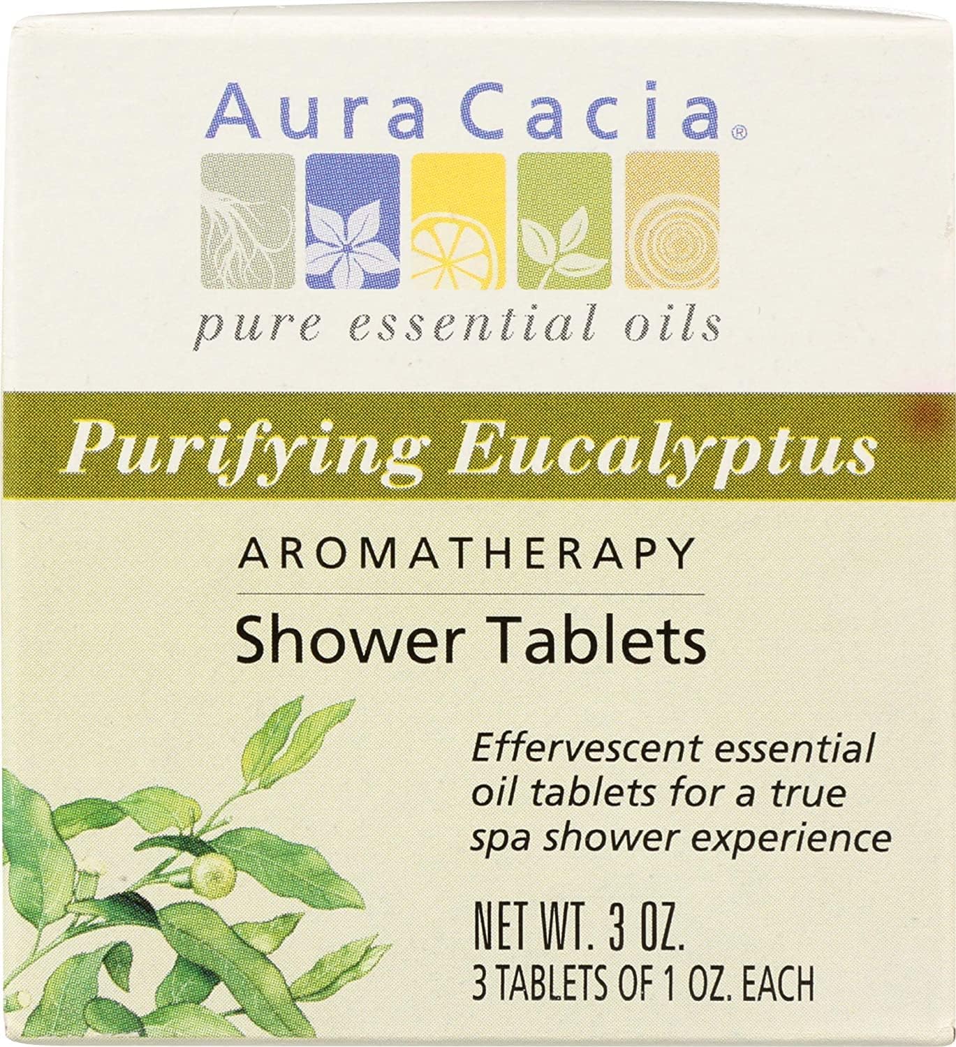 Aura Cacia Purifying Eucalyptus Aromatherapy Shower Tablets