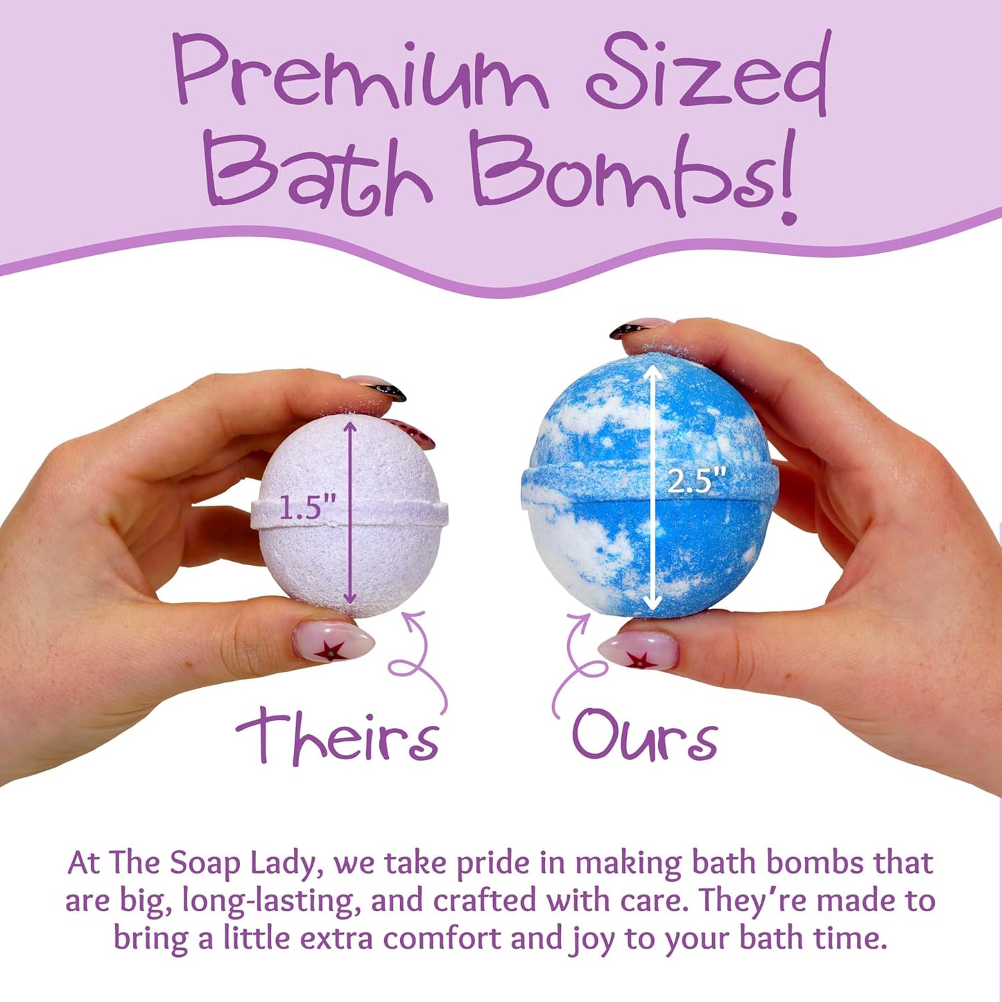 The Soap Lady Relaxation Bath Bombs - Lavender, Oatmeal Milk Honey & Lavender, Lemongrass with Calendula, and Oatmeal Milk & Honey - 4 Pack