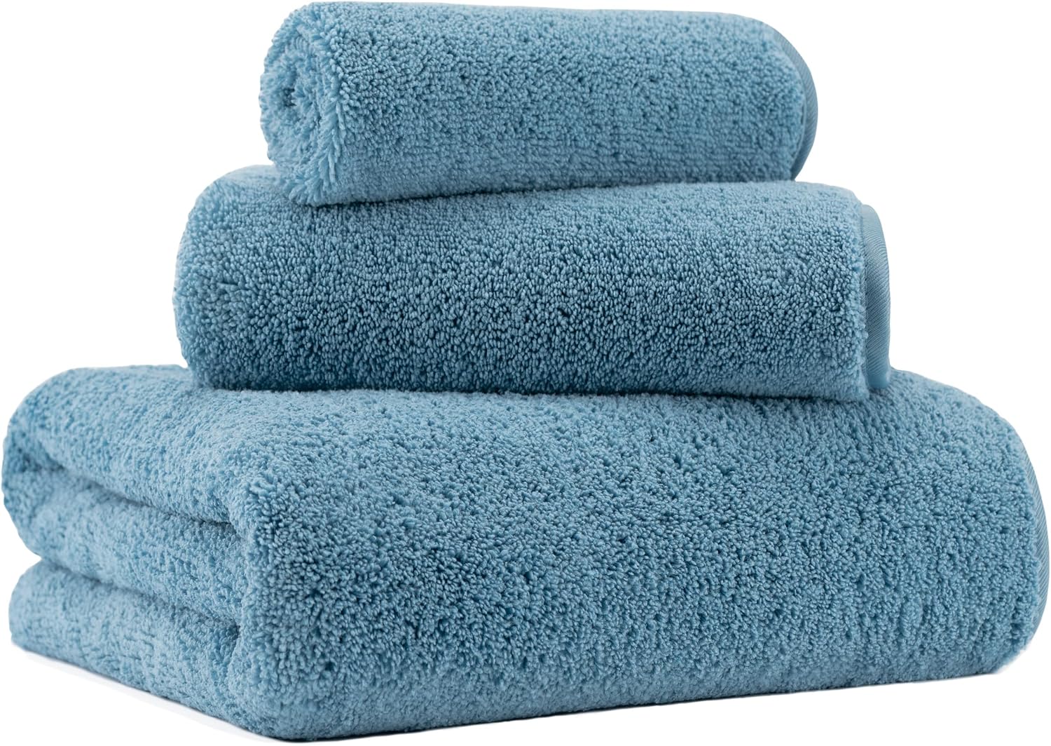 MICROFI New Microfiber Bath Towel Set, 3 Piece, Oversize, Quick Dry, Lint Free, Includes Body, Hand and Face Towels