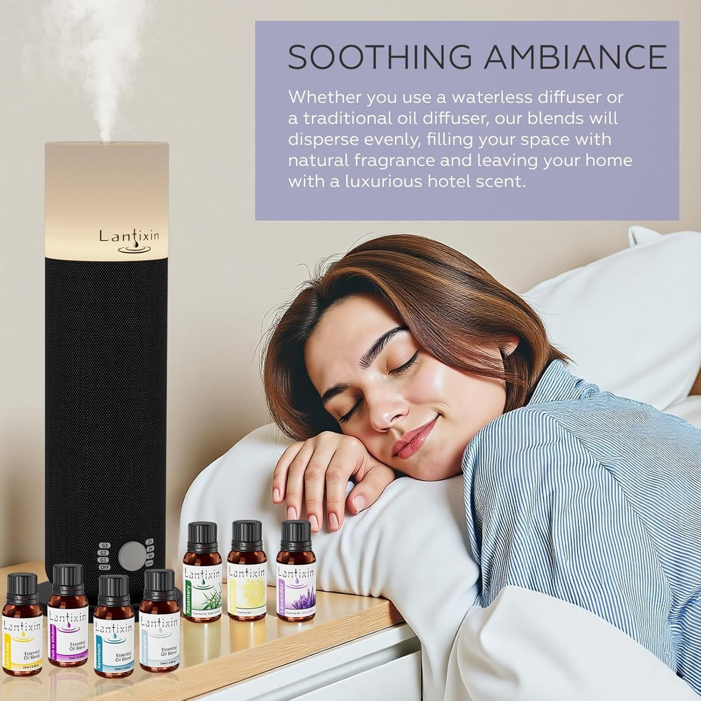 Lantixin Premium Essential Oil Blend 0.5 fl oz (15ml) Rose Magnolia Citrus Clove Luxury Premium Essential Oil Suitable for Aromatherapy diffusers Thieves Oil Essential Oil