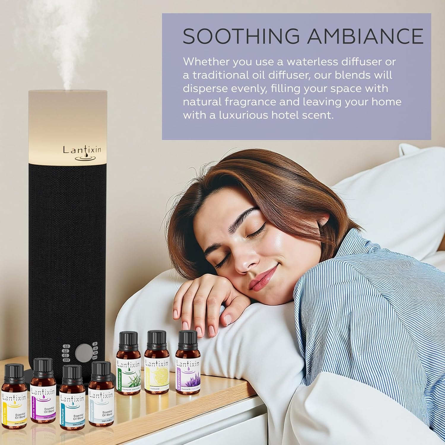 Lantixin Premium Essential Oil Blend 0.5 fl oz (15ml) Rose Magnolia Citrus Clove Luxury Premium Essential Oil Suitable for Aromatherapy diffusers Thieves Oil Essential Oil