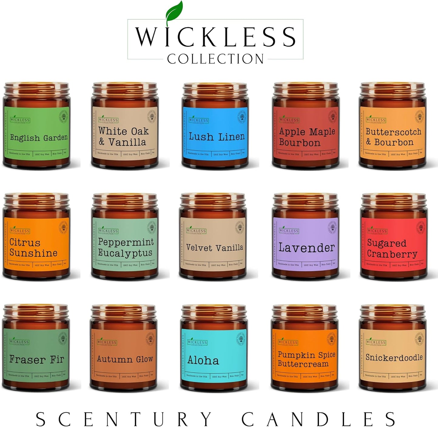 Wickless Peppermint Eucalyptus Scented Candles for Candle Warmer Lamp, Many Scents to Choose, 100% Non-Toxic Soy Wax, Candle Melts for Warming Plate, Handmade in The USA (Peppermint Eucalyptus)