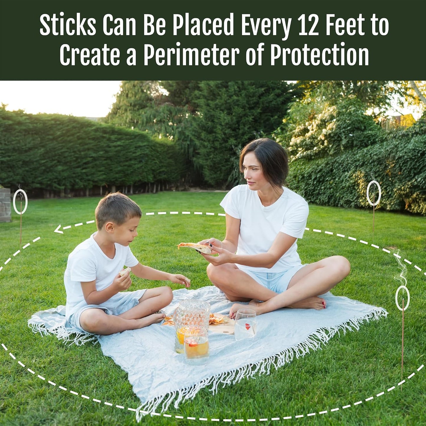 Mintronella USA Made Citronella & Peppermint Mosquito Repellent Incense Sticks – 100 Pack – Natural Bug & Insect Repellent – Outdoor Camping, Patio Decor – No‑See‑Um & Gnats, Fly