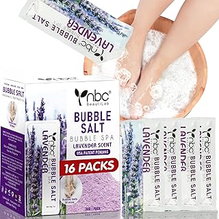 Pedicure Foot Soak, Foot Spa Soak, Pedicure Kit, Bubble Foot Bath for Tired & Dry Cracked Feet 16 Packs A Box, Lavender