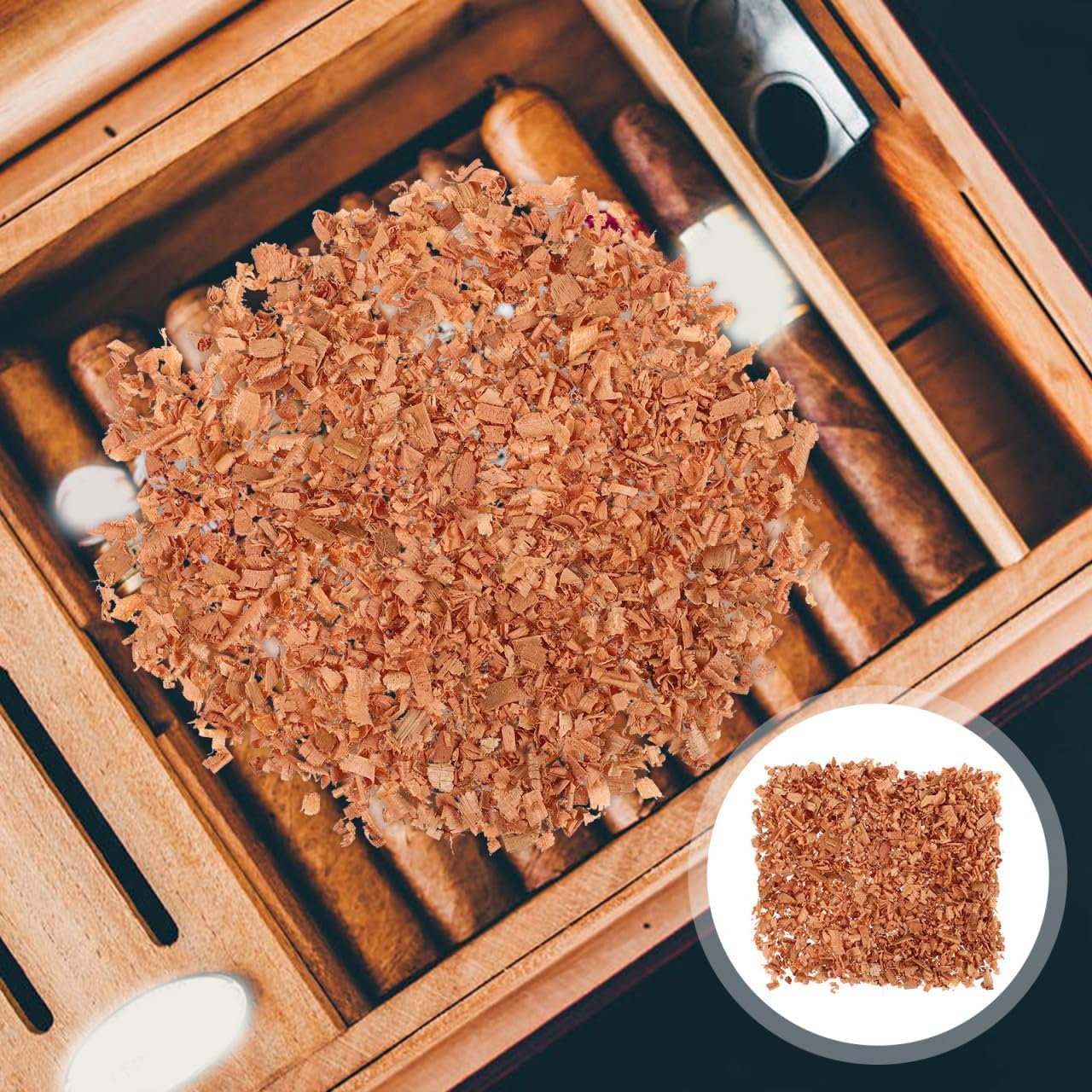 Ipetboom Natural Cedar Shavings 2.12 Oz Bag for Closet Moth Protection and Odor Removal Practical Cedar Chips for Garment Freshening and Cigar Humidors 6.10X3.93X1.77In