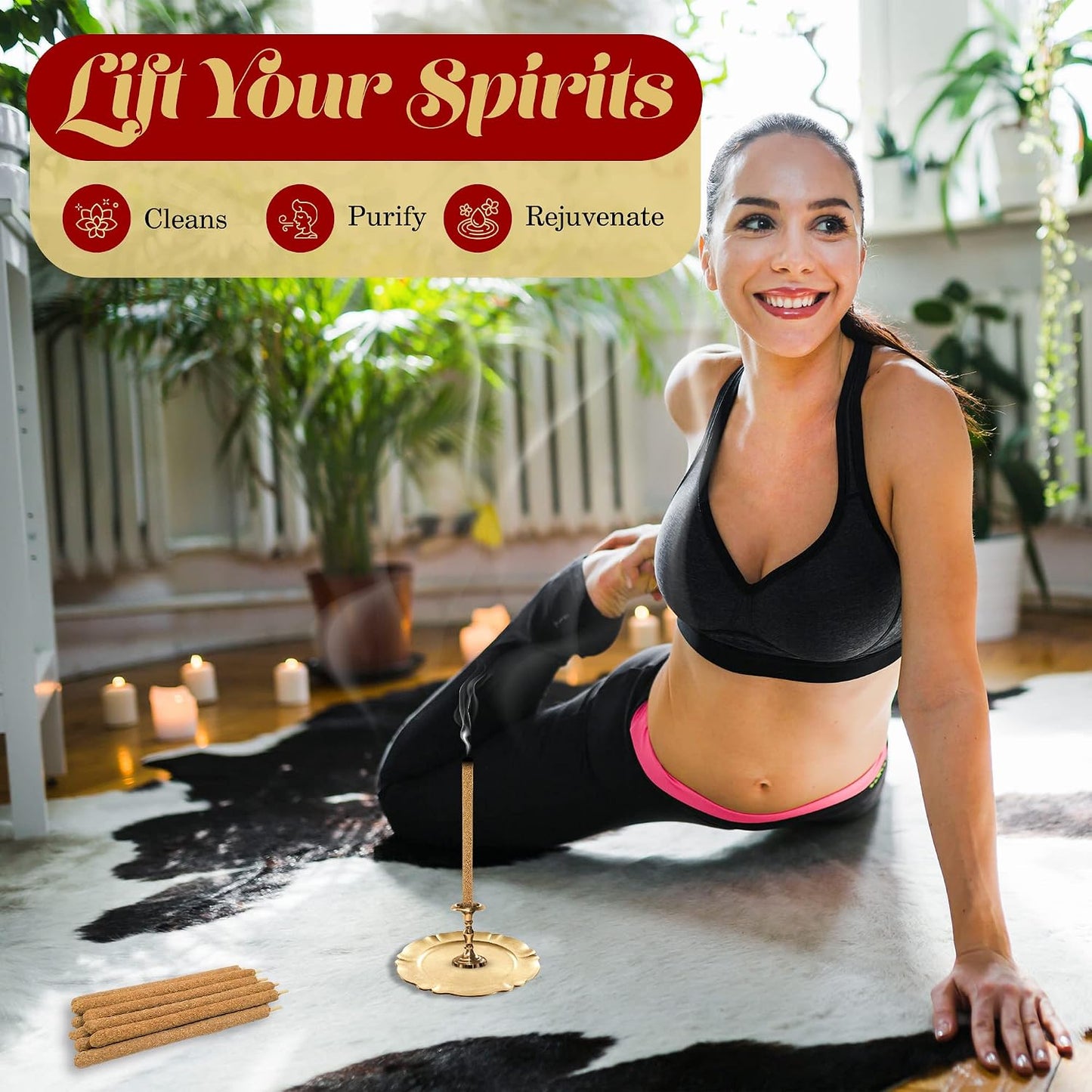 New Age Imports, Inc.® ~ Premium Palo Santo Holy Wood Hand Rolled Incense Sticks from Peru. Great for Meditation, Smudging, Spiritual Cleansing. (10 Sticks Pack). Burn time 90 mins.
