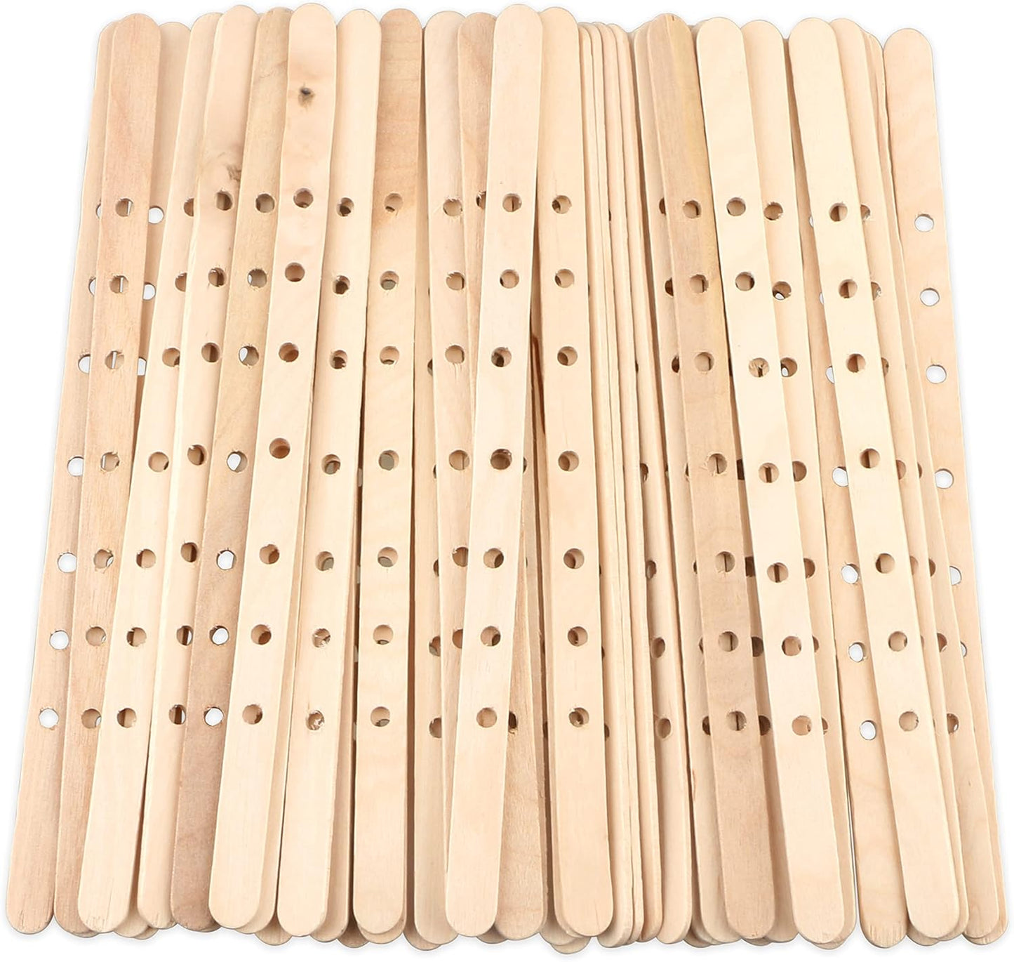 MILIVIXAY 100pcs Wooden Wick Holders - Candle Wicks Centering Device for Large & Multiwick Candles.
