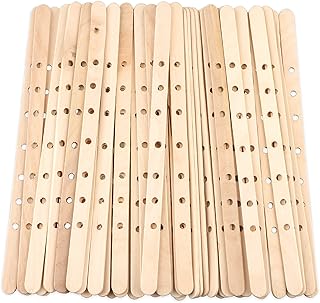 MILIVIXAY 100pcs Wooden Wick Holders - Candle Wicks Centering Device for Large & Multiwick Candles.