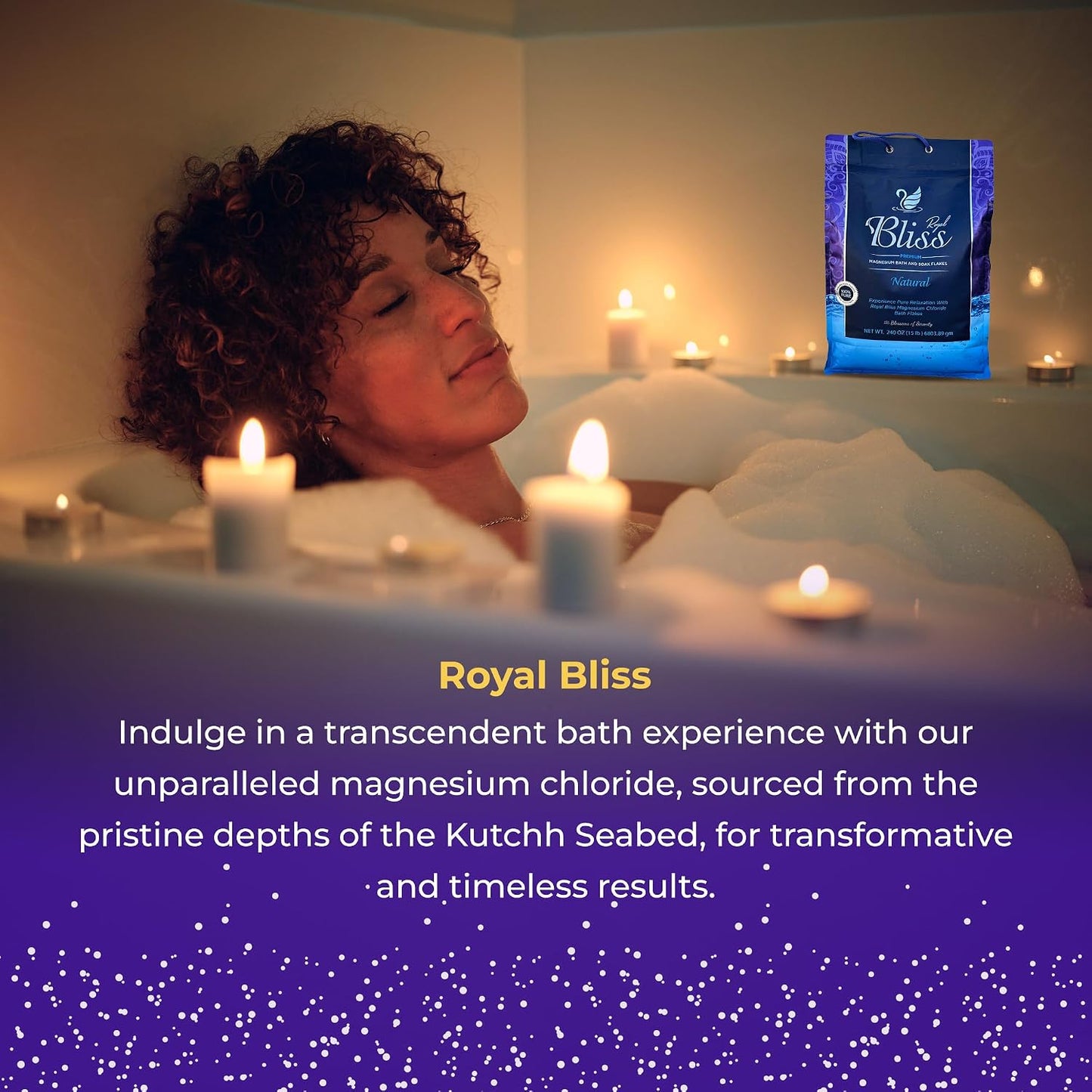 Royal Bliss Magnesium Bath & Foot Soak | Salt Flake 10 LB (160 OZ)