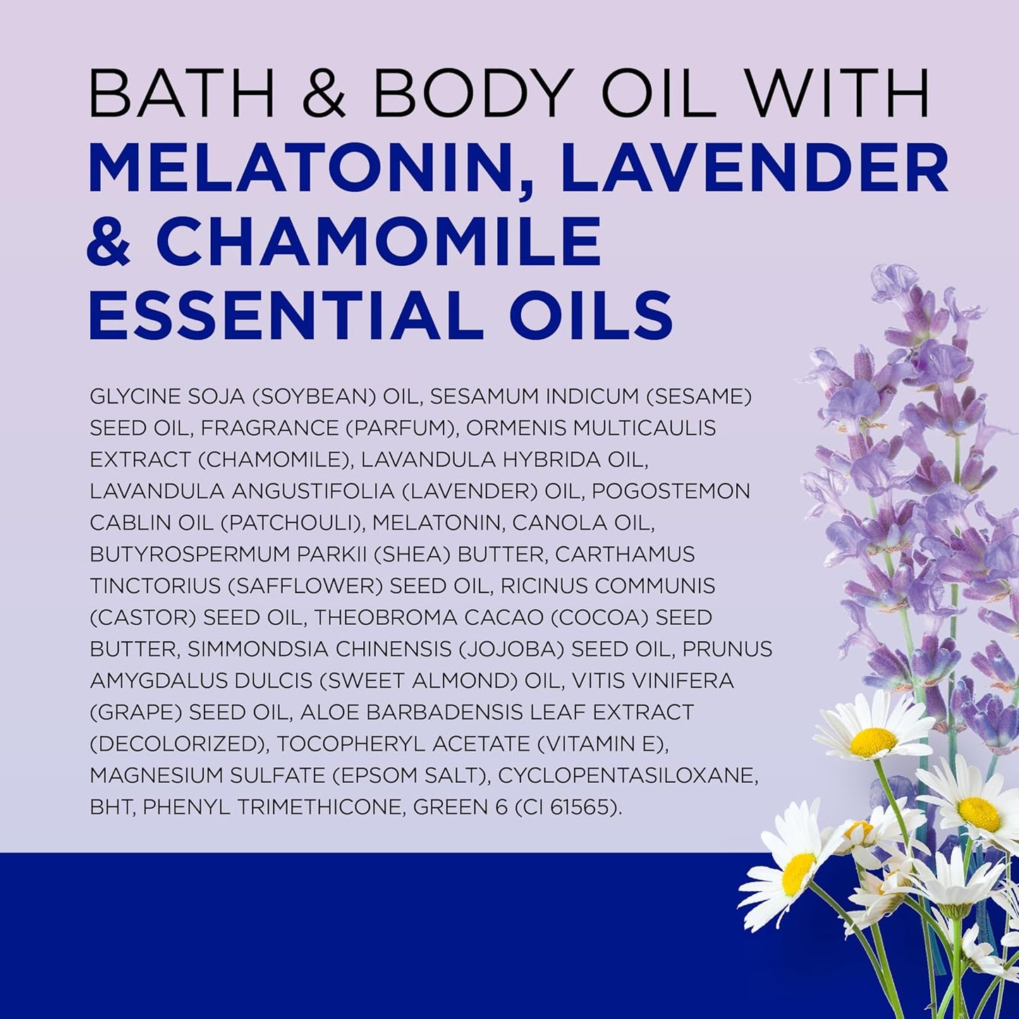 Dr Teal's Moisturizing Bath & Body Oil, Sleep Blend with Melatonin, Lavender & Chamomile Essential Oils, 8.8 fl oz.