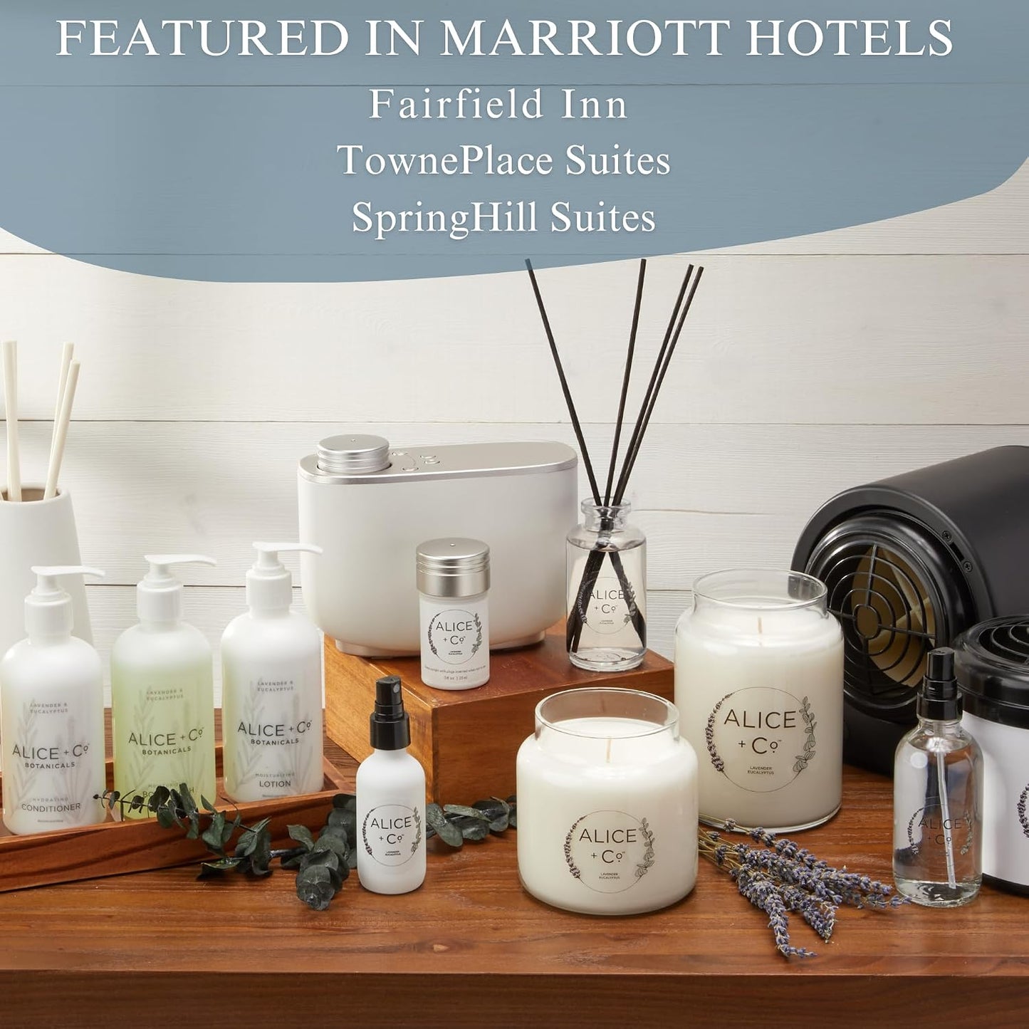 Alice + Co. Pillow Spray | Lavender & Eucalyptus Scent Mist | Fairfield by Marriott | Pillow Spray for Bedroom | Aromatherapy