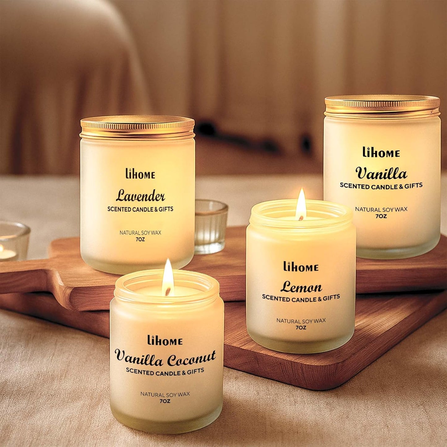 Candles Gifts for Women - Scented Candles, Natural Soy Wax Candles for Home Scented Perfect for Christmas, Birthday, Mother's Day, Vanilla Candle