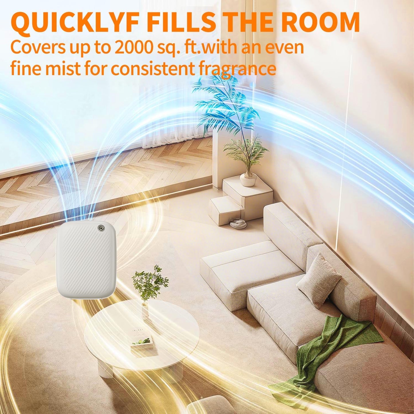 Smart Waterless Essential Oil Diffuser, 400ML Hotel Scent Diffuser with 12A1V Power Adapter for Large Room and Commercial Use, Scent Air Machine Cover Up to 2000 Sq.Ft