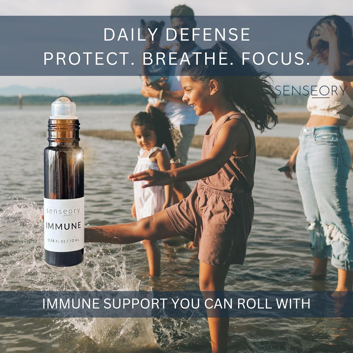 Immune Essential Oil Roll-On – Peppermint, Clove, Vetiver, Rosemary & Lemon Blend – Natural Aromatherapy for Clarity, Freshness & Daily Wellness Support – 10ml Roll-On
