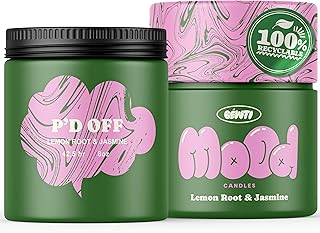 Lemon Jasmine Candle for Energy & Focus – Highly Scented Soy Wax Aromatherapy Candle, Non-Toxic Gifts for Women & Men, Long-Lasting Home Candles, 8 oz | Mood Candles by BÉWTI