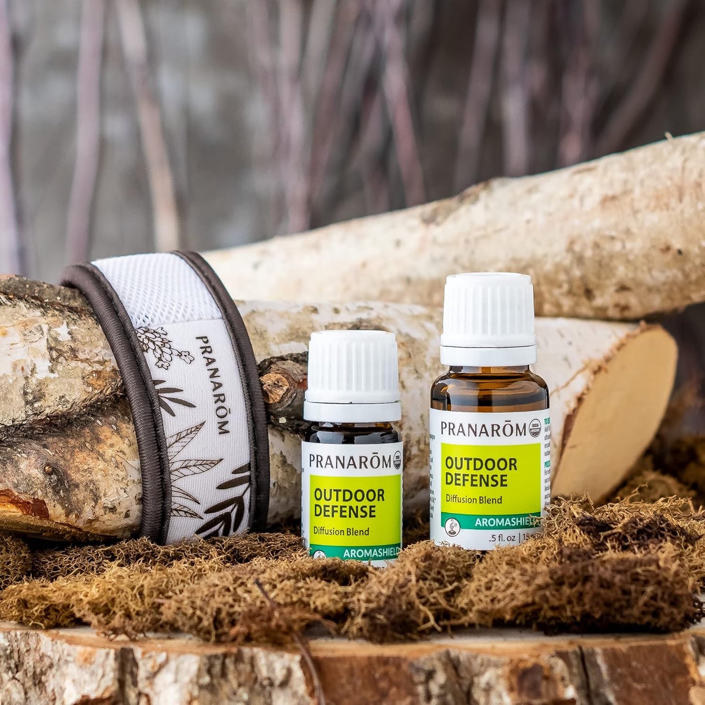 Pranarom - Aromashield Outdoor Defense Diffusion Blend (15ml) - Lemongrass, Citronella, Clove, & Tea Tree - 100% Pure Essential Oil Blend for Outdoor Protection|USDA and ECOCERT Certified Organic