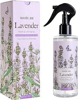 ROMIIE ZOI Linen & Room Air Freshener Spray Room Mist, with Natural Plant Extract, Lavender Scent, 8.5 FL OZ.