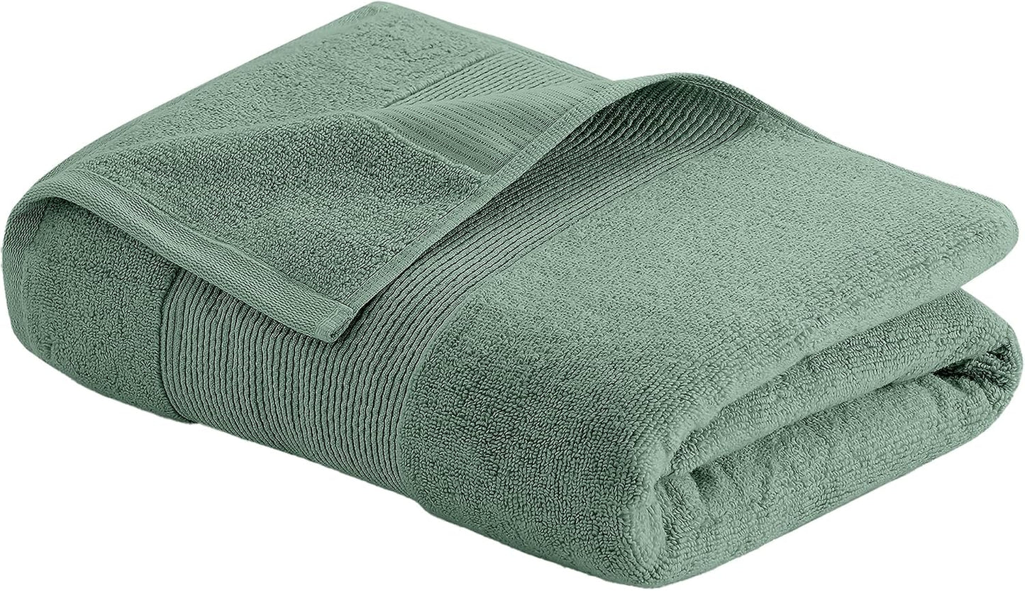 Modern Threads Air Cloud 6-Piece Towel Set - 100% Zero-Twist Cotton, 500 GSM, Quick Dry & Plush, Eucalyptus