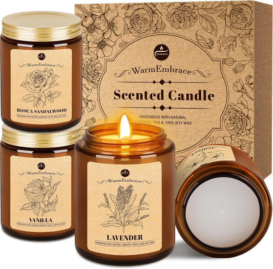 4 Fragrance Scented Candle Set for Women