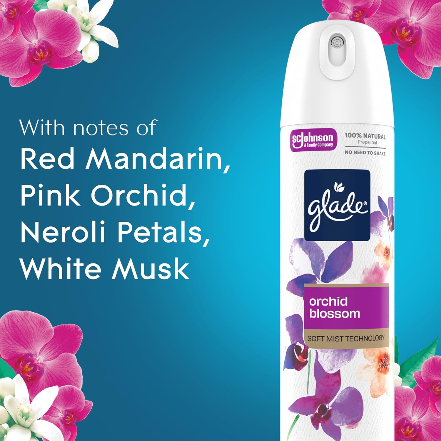 Glade Odor Fighting Soft Mist Air Freshener Room Spray, Orchid Blossom, 7.3oz., 1 count