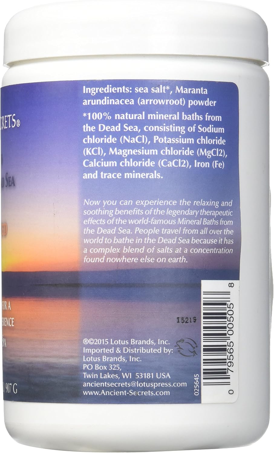 Dead Sea Bath Salts Unscented Ancient Secrets 2 lbs Bath Salt