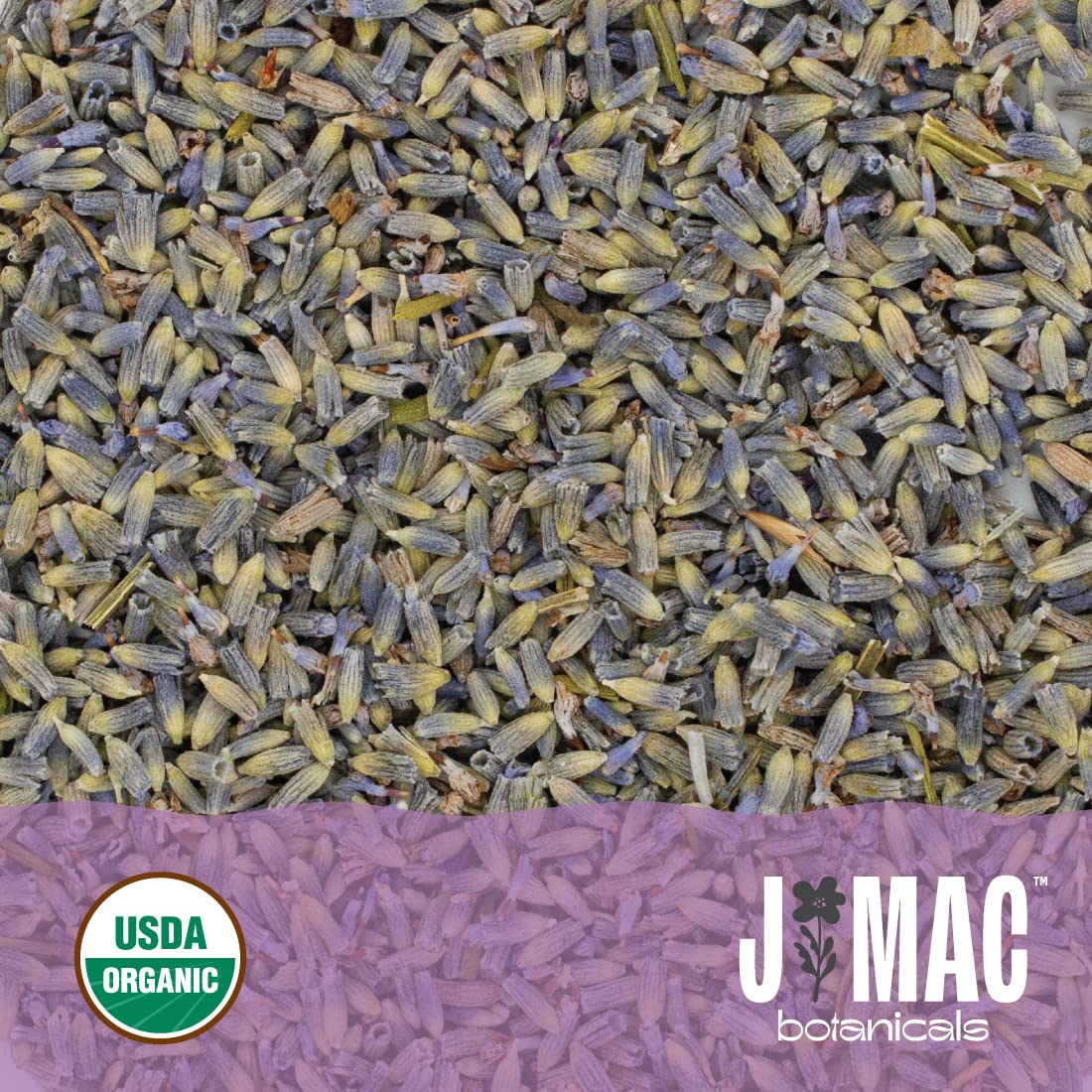 J Mac Botanicals, Organic Lavender Flower (2 oz), Dried Lavender Flowers, Buds