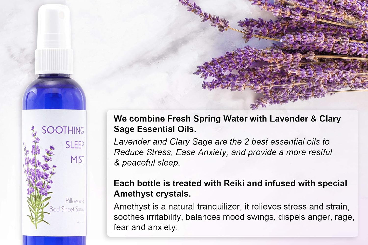 Pillow and Bed Sheet Spray (Lavender and Clary Sage)