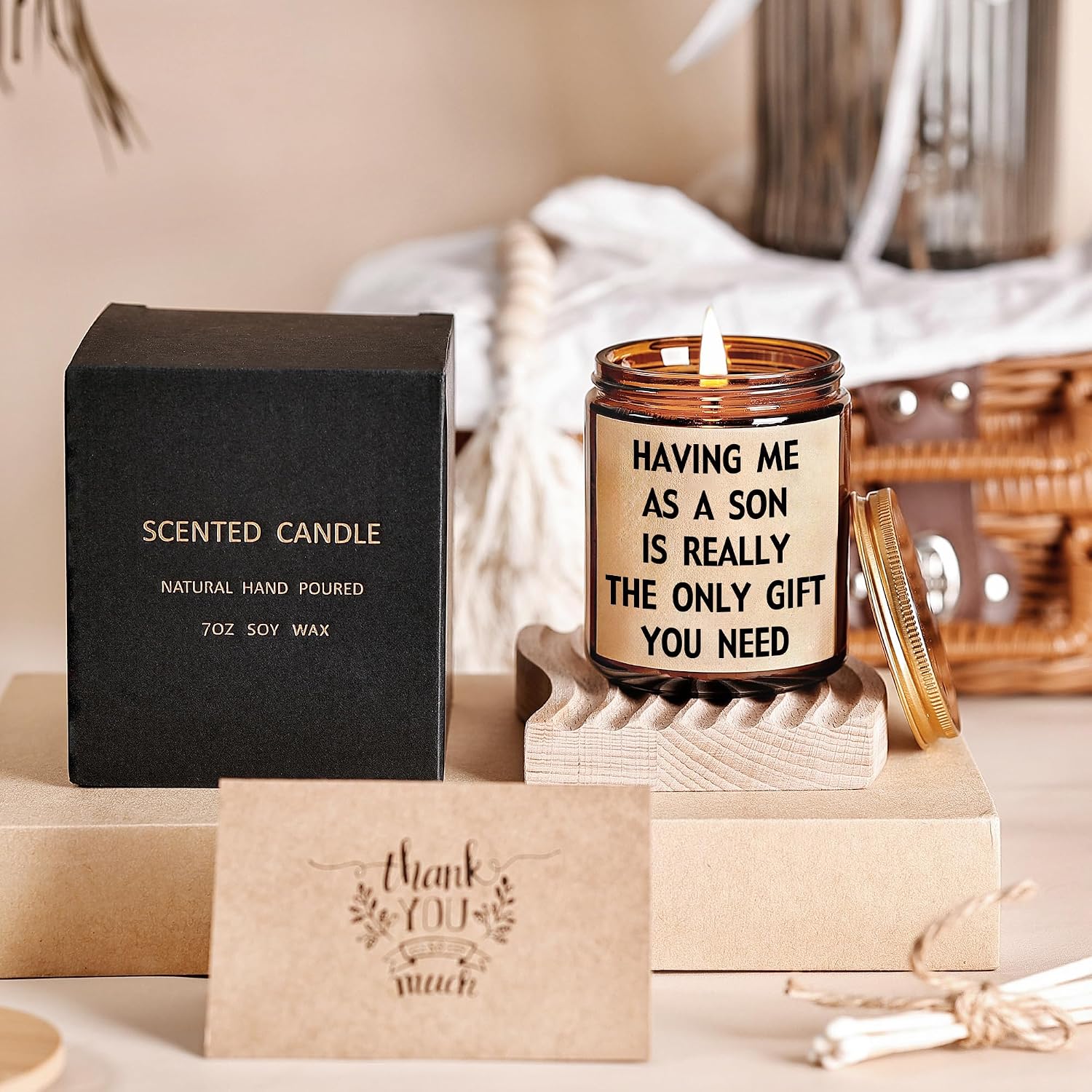 Mothers Day Gifts for Mom from Son, Mom Gift, Funny Birthday Christmas Mother's Day Gifts for Moms, Moms Birthday Gift from Daughter, Lavender Soy Scented Candles