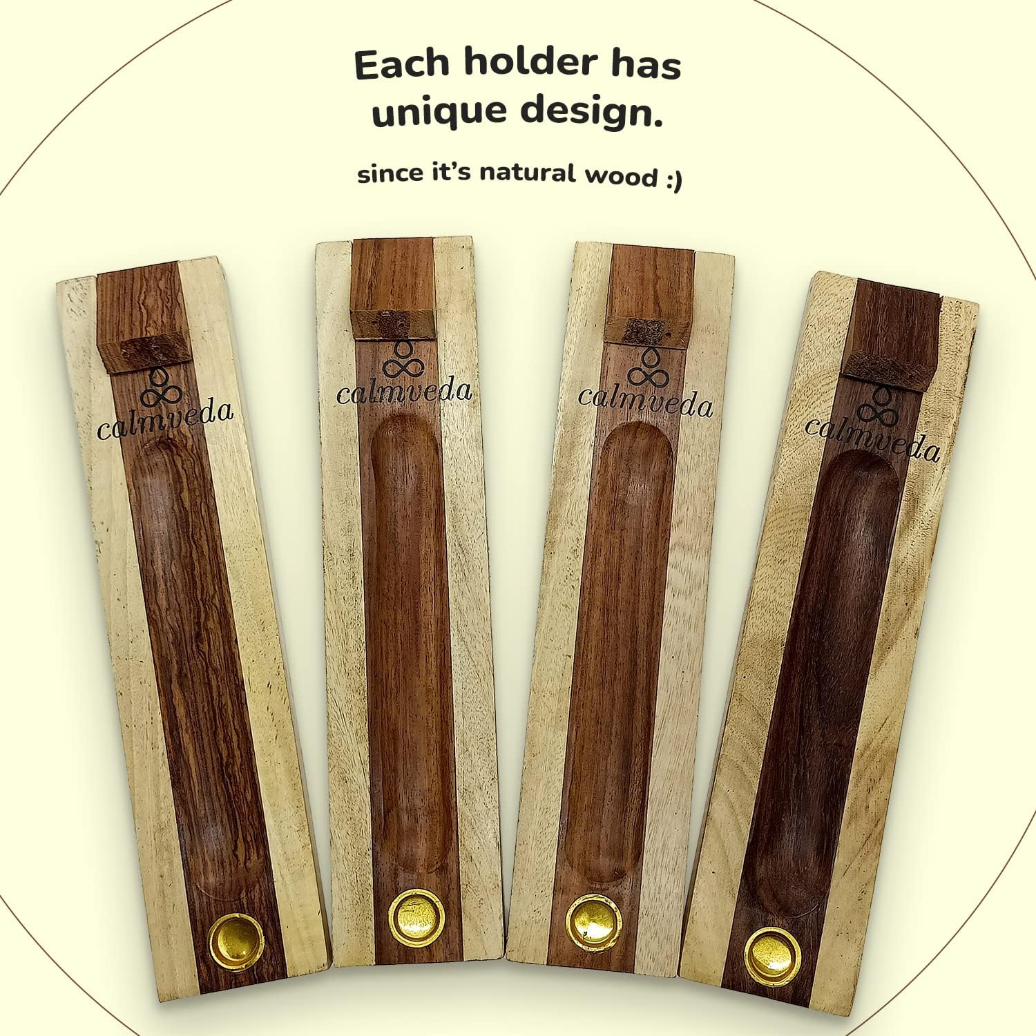 Rosewood Incense Holder for Sticks - 11 Inch Handmade Dual Incense Burners with Cone Holder | Beautiful Natural Wood Incense Stick Holder, for Meditation or Yoga Lovers