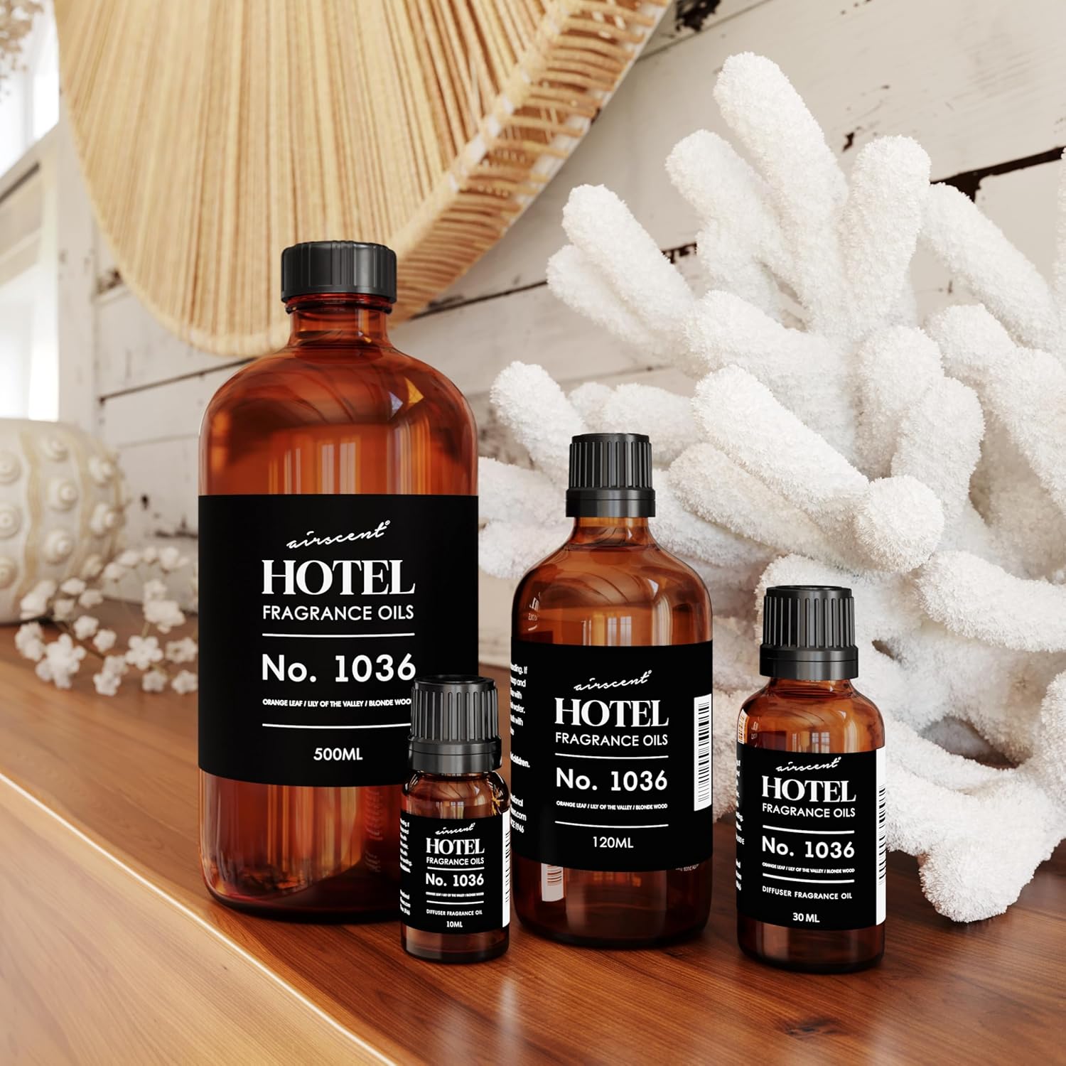 AirScent Hotel Diffuser Oil No. 1036 Inspired by The Las Vegas Venetian-Inspired Hotel Scent - 500 mL, 16.9 fl oz Bottle - Fragrance Oil for Ultrasonic and Waterless Diffusers and Crafting