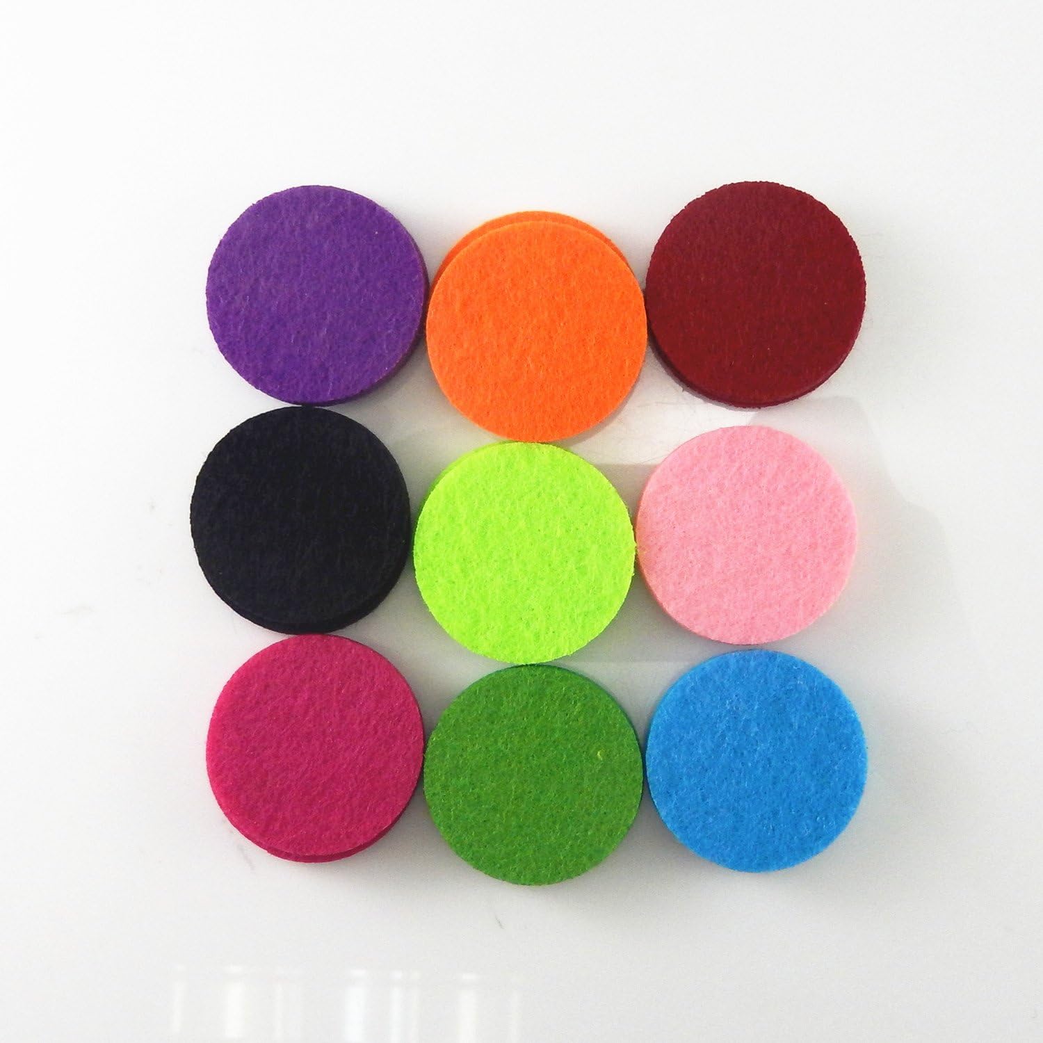 Julie Wang 100PCS 1.18 inches Round Essential Oil Diffuser Felt Pads for Locket Necklace Replacement Refill Pads Thickened Washable Absorbent 30MM