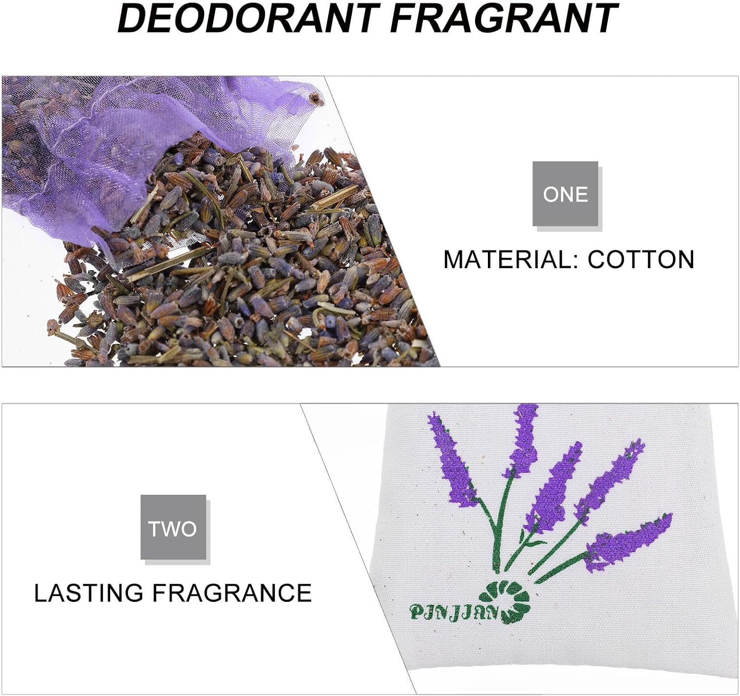 MAGICLULU 6pcs Lavender Scented Sachet Bags Fabric Air Freshener for Drawer and Suitcase, Portable Fragrant Sachets that Keep Clothes Smelling Fresh and Pleasant