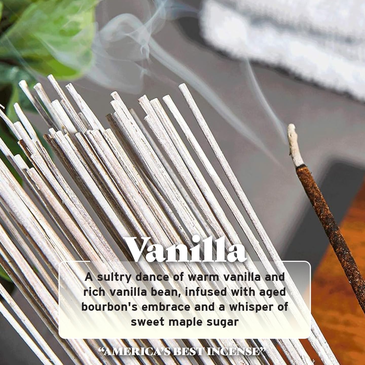 Wild Berry Incense Sticks - Vanilla - Warm Vanilla Bean and Bourbon Scent - Hand Dipped in The USA (100 Count)