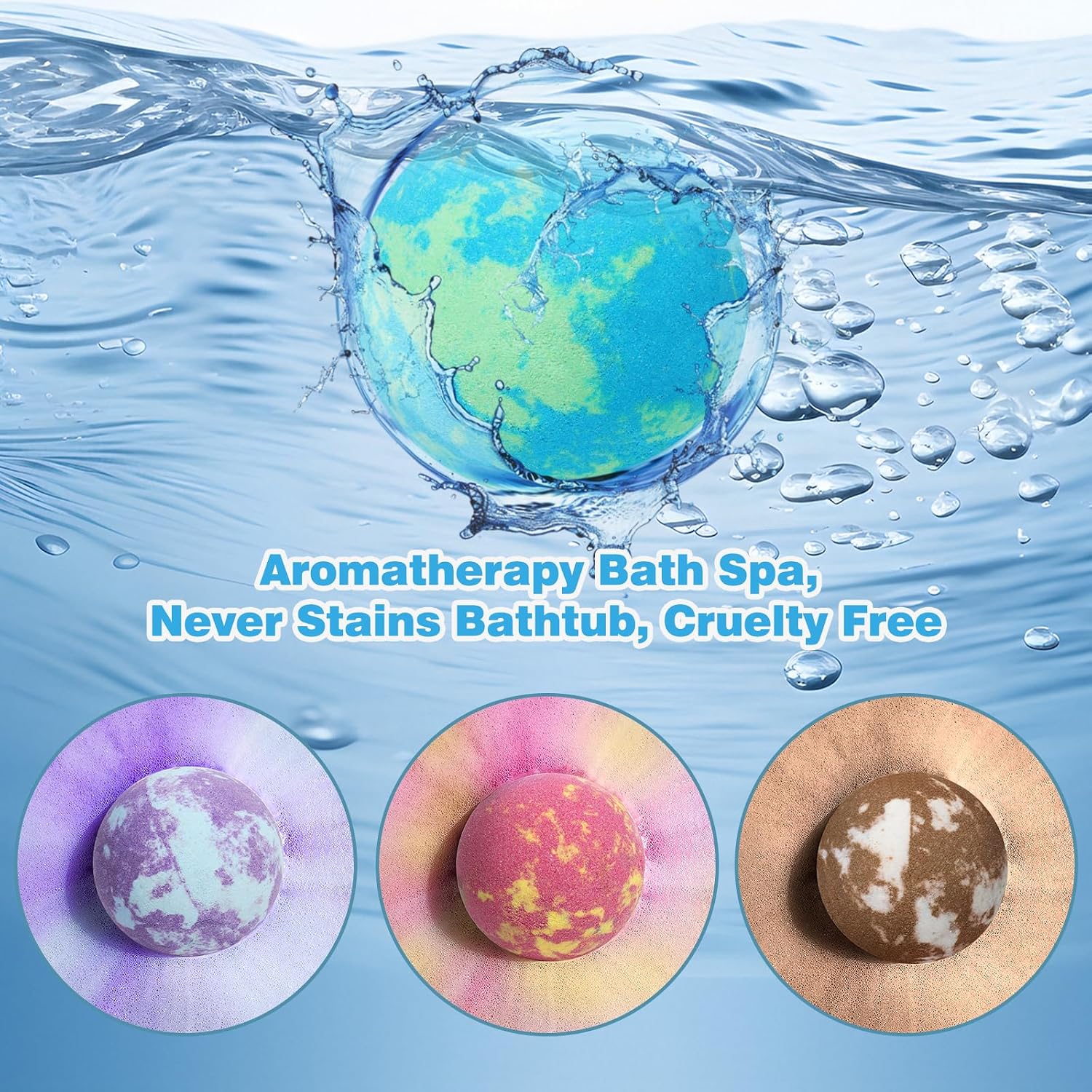 Bath Bombs for Men and Women, Gifts Set for Women & Men with Strong Scented Handmade Organic Bath Bombs Set, Natural Essential Oils, 8 Pack Relaxing Gifts, Mother's Day Birthday Gifts