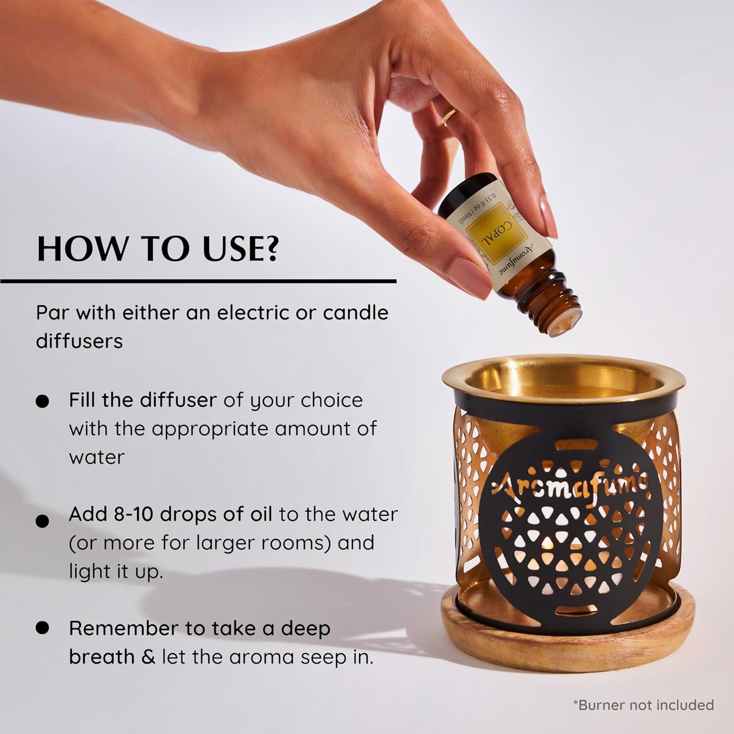 Copal Resin Essential Oil Diffuser Blend 30ml by Aromafume | Protium Copal (Burseraceae) Extract | Native to Mexico | Deepened Relaxation & an ambience for Rituals | Charged with Pure Resins