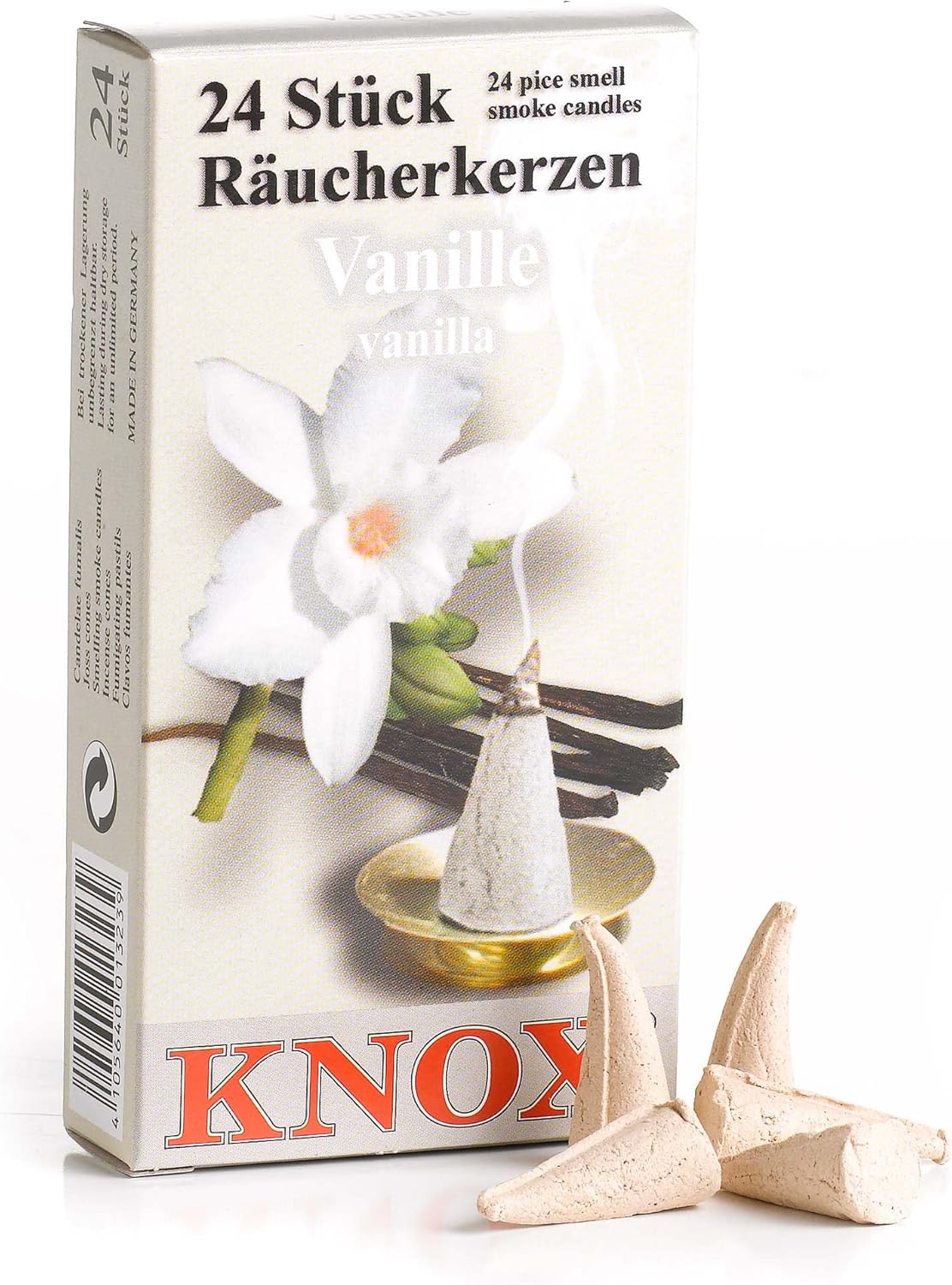 Knox Vanilla Scent German Incense Cones Made in Germany for Christmas Smokers