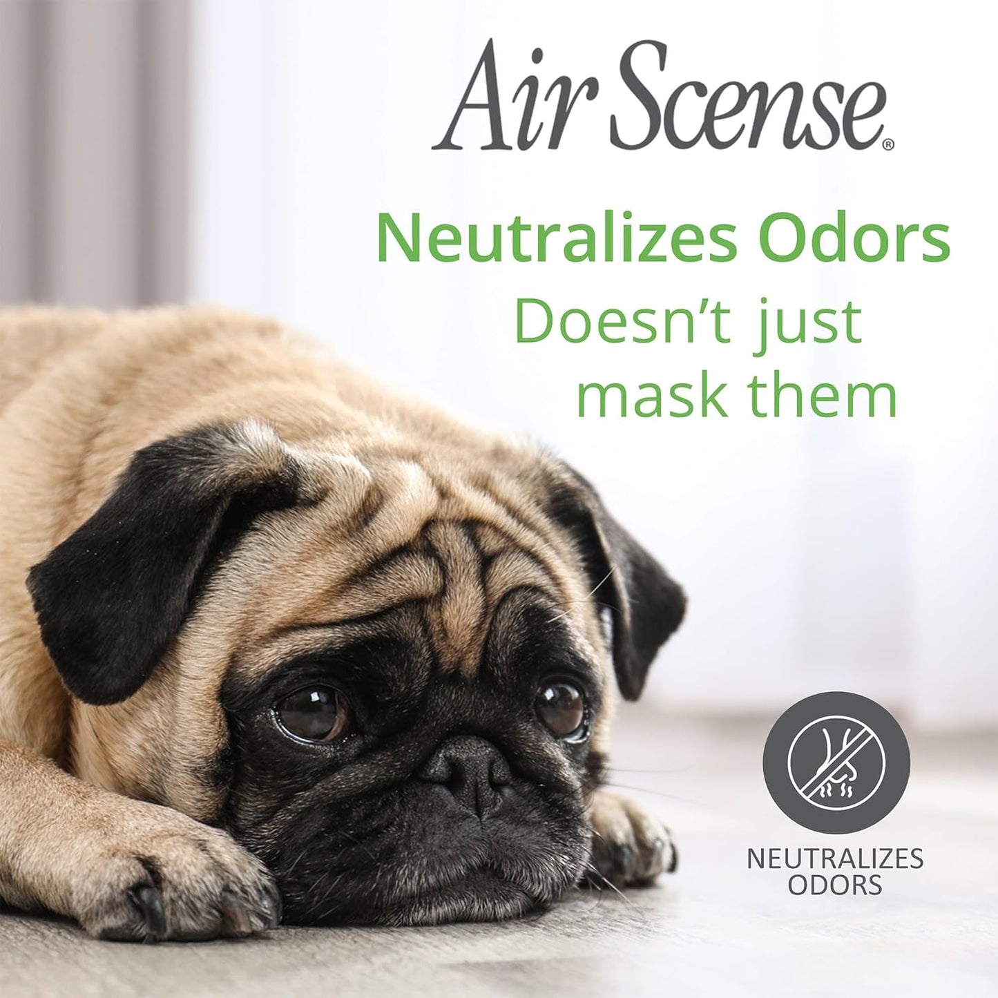 Air Scense Air Freshener Deodorizer Room Spray for Bathroom & Home, Essential Oils, Natural Lime- 7 fl oz (2-Pack)