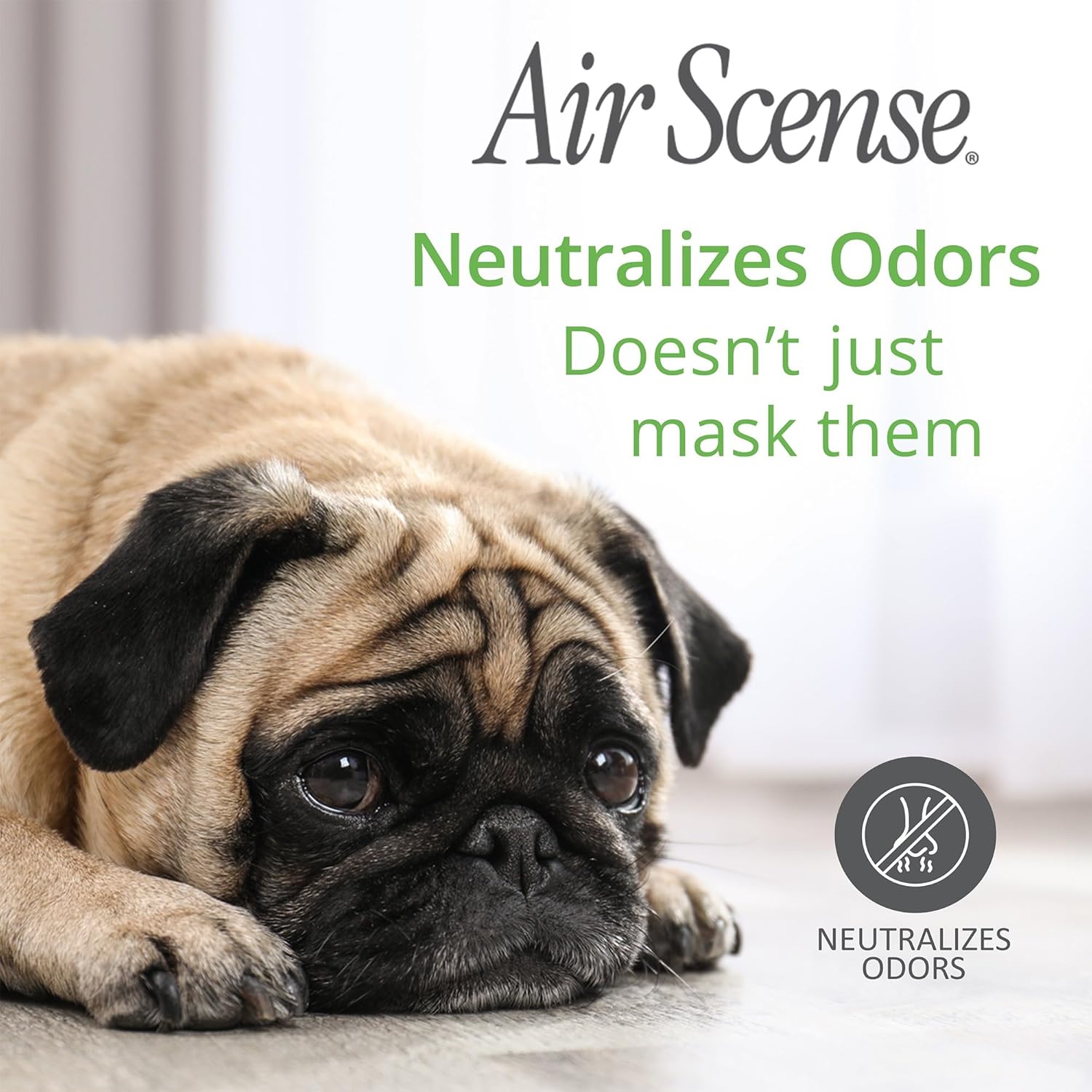 Air Scense Air Freshener Deodorizer Room Spray for Bathroom & Home, Essential Oils, Natural Lime- 7 fl oz (2-Pack)