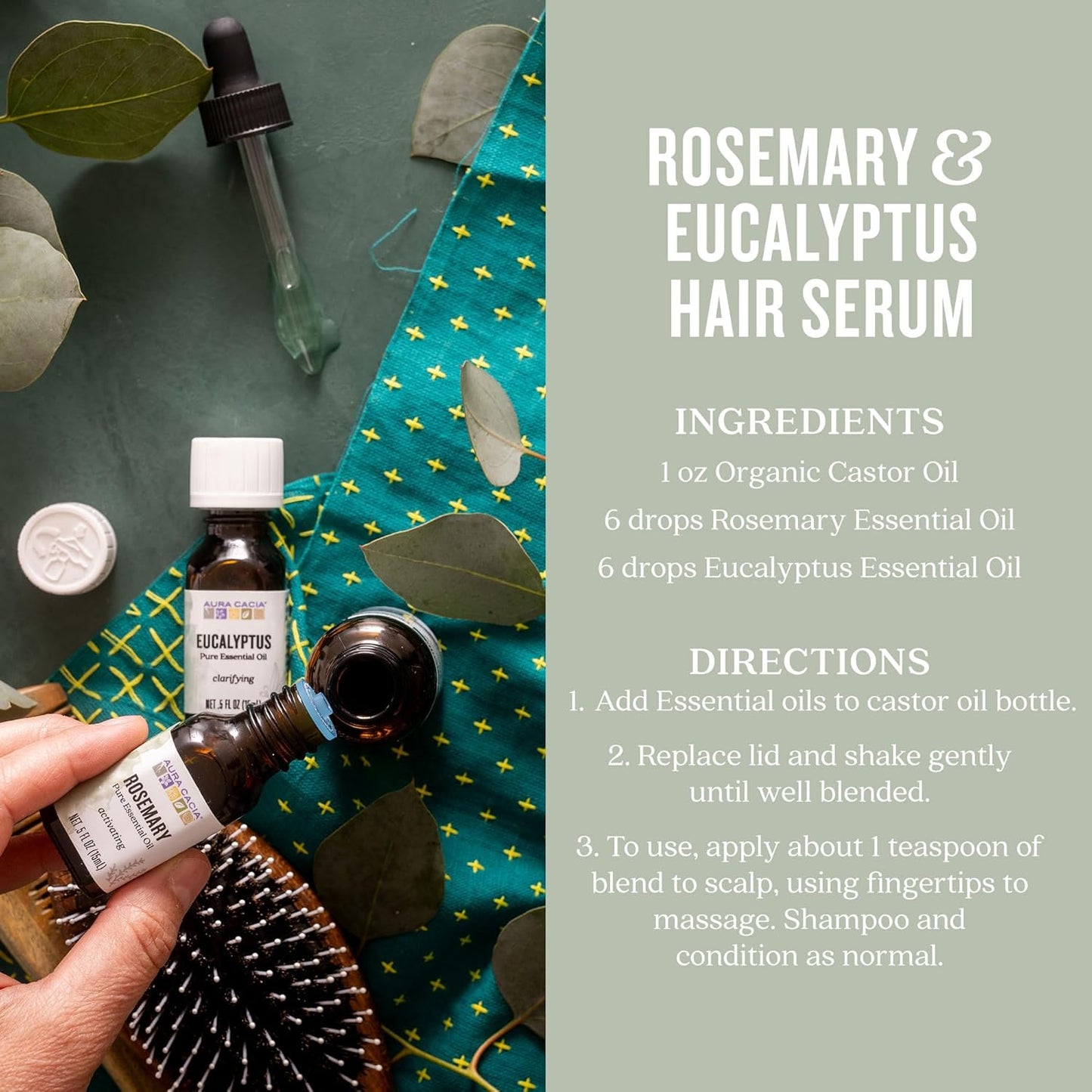Aura Cacia Pure Essential Oil, Eucalyptus, 0.5 Fluid Ounce