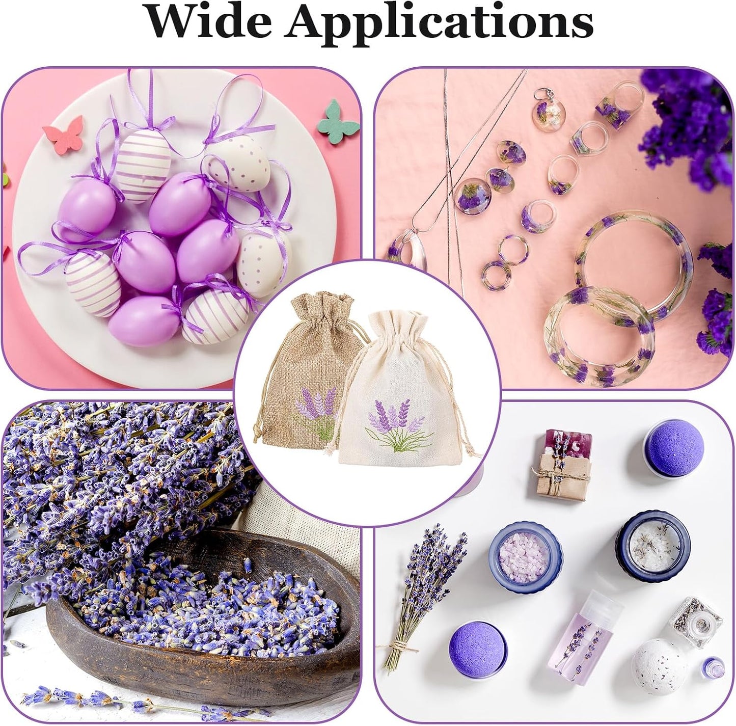 12 PCS Lavender Bags, Sachet Empty Bags Small Jute Bag with Drawstring Cotton Linen Pouch for Filling Spice Jewellery Wedding