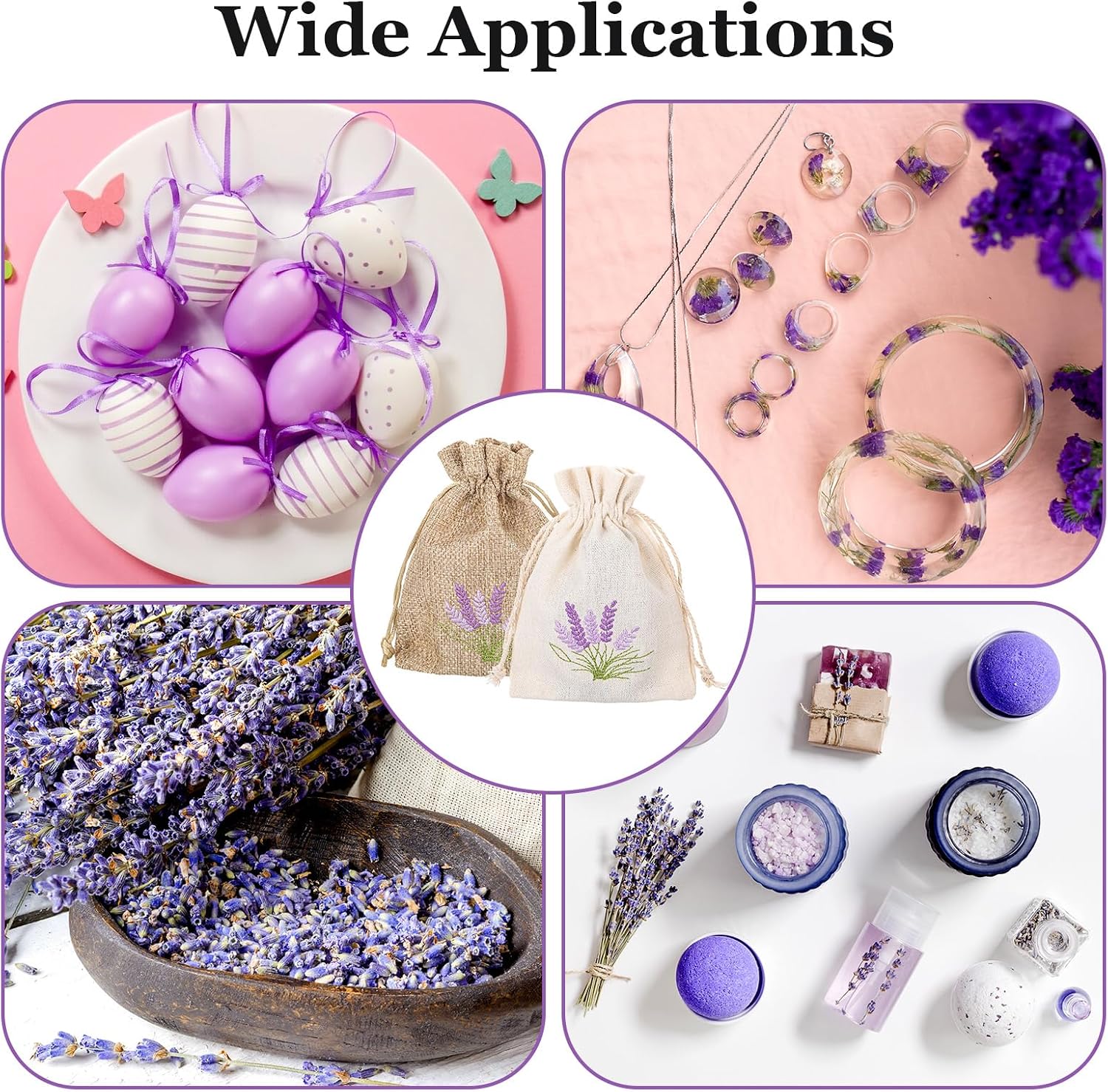 12 PCS Lavender Bags, Sachet Empty Bags Small Jute Bag with Drawstring Cotton Linen Pouch for Filling Spice Jewellery Wedding