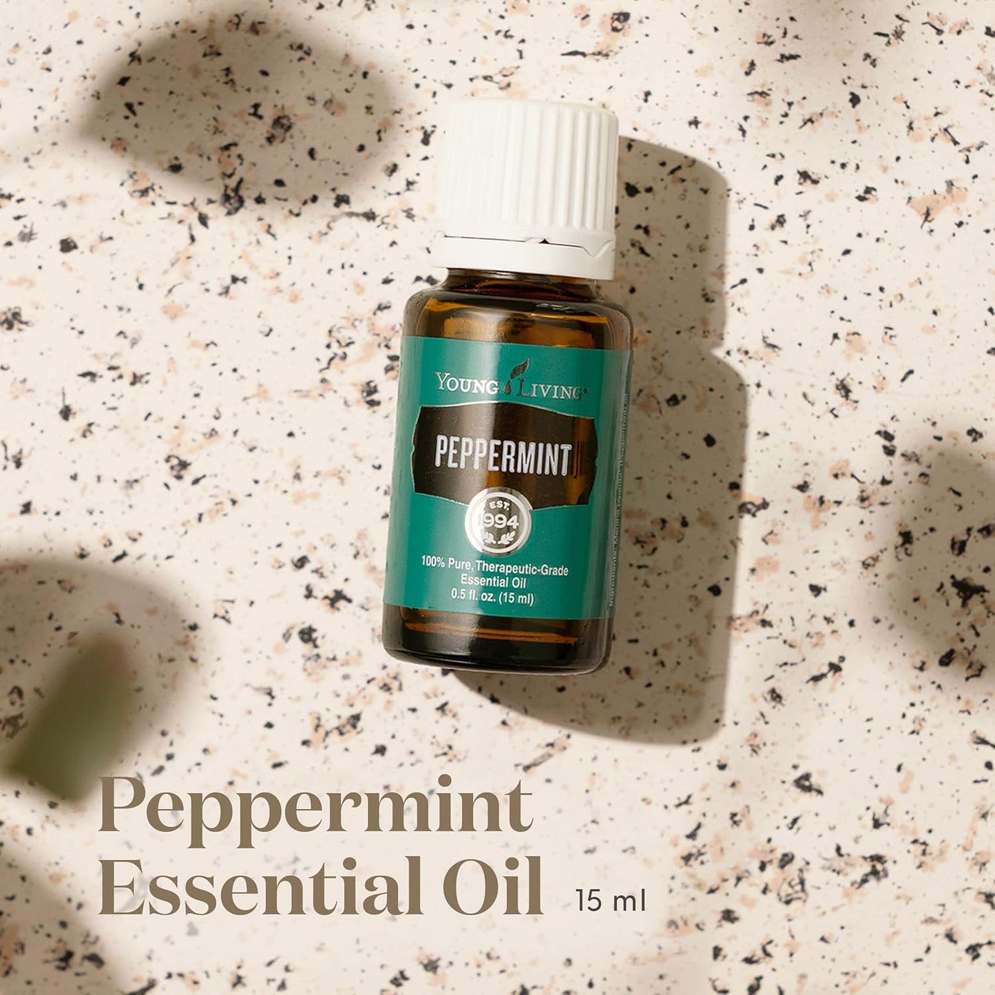 Young Living Peppermint Essential Oil 15ml – Fresh Minty Aroma and Cooling Sensation – Ideal for Diffusion and Topical Use (Dilution Required)