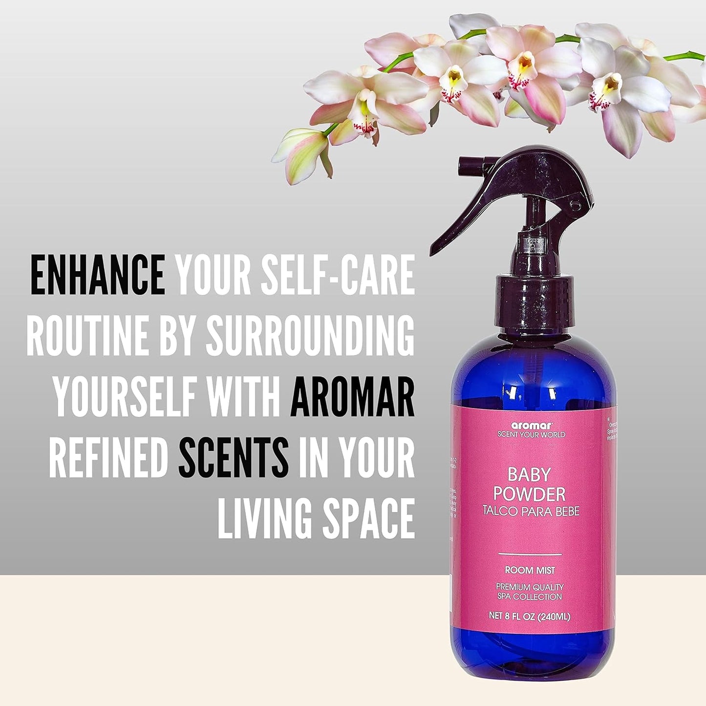 Aromar Essential Room Mist and Fabric Spray with Natural Freshener Aromatherapy for a Fresh and Rejuvenated Home 8 oz Sandalwood Forest
