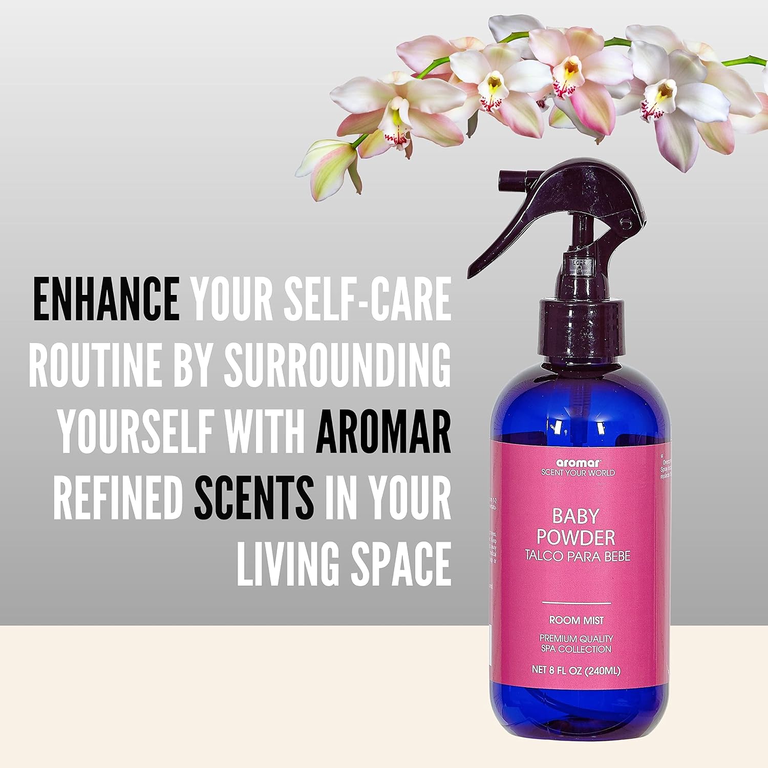 Aromar Essential Room Mist and Fabric Spray with Natural Freshener Aromatherapy for a Fresh and Rejuvenated Home 8 oz Fresh Linens