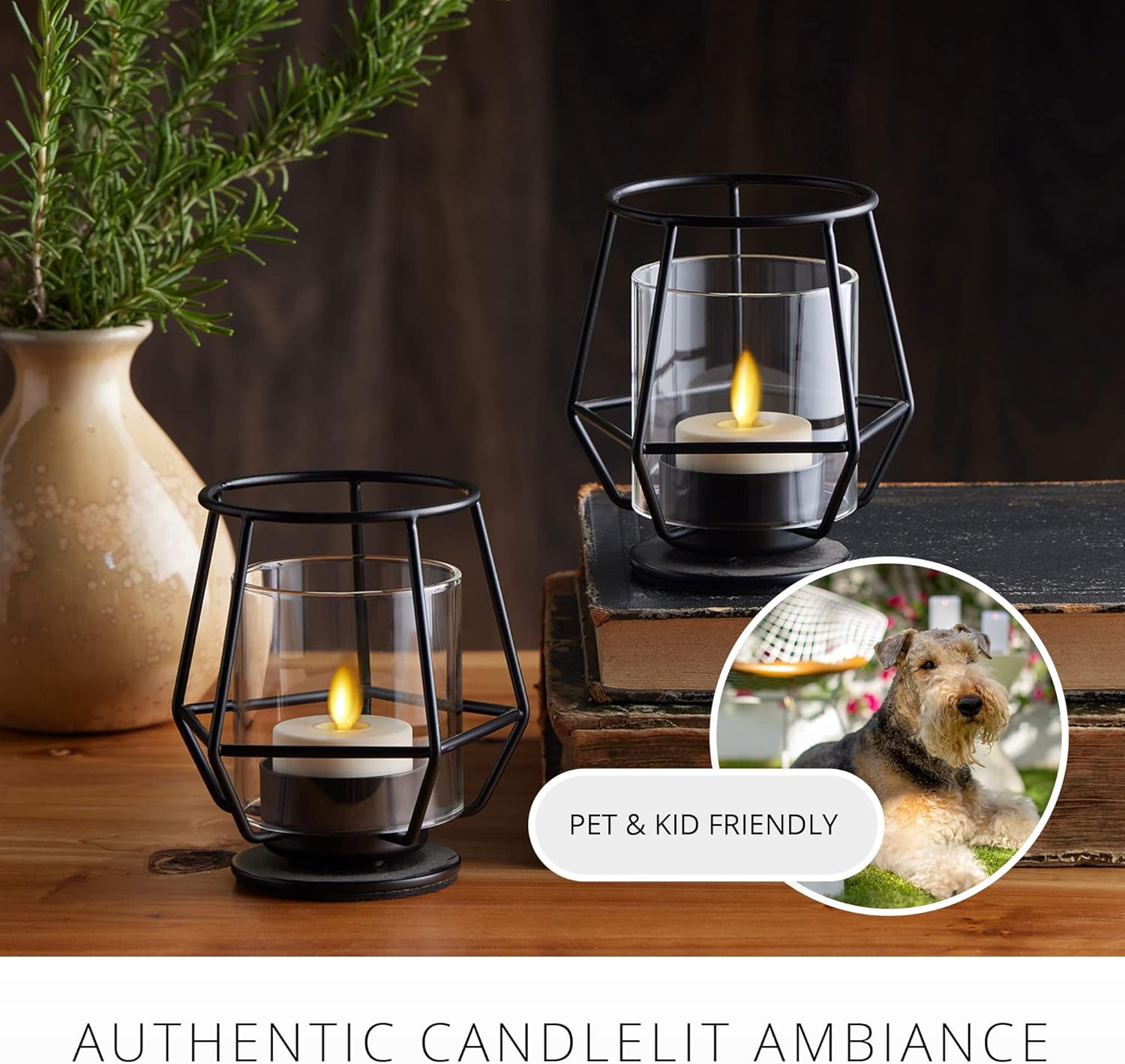 Luminara Flameless LED Tea Light Candle, 1.4" x 2", Pack of 2, Plastic Pearl Ivory, Real Flame, Battery Operated w/Remote Timer Function