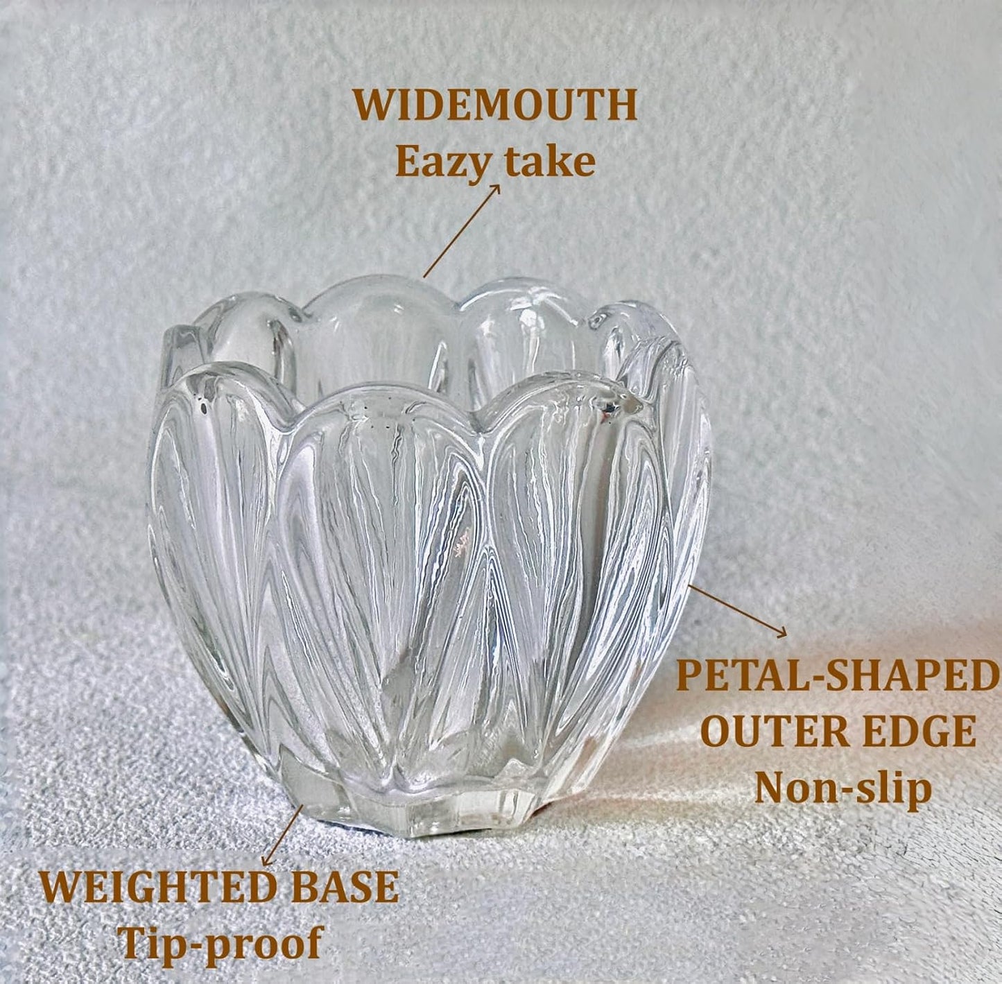 Glass Match Holder with Striker - Matches in a Jar for Bathroom Candle, or Fireplace - Housewarming Gift for Candle Lover - Flower Style Candle Accessories, Matches Not Included