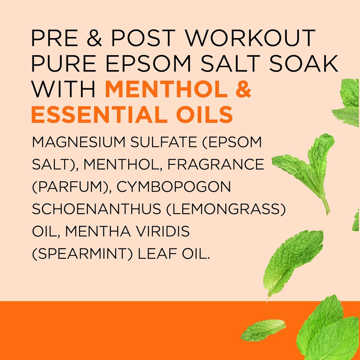 Dr Teal's Epsom Salt Magnesium Soak, Pre & Post Workout with Menthol & Essential Oils, 3 lbs
